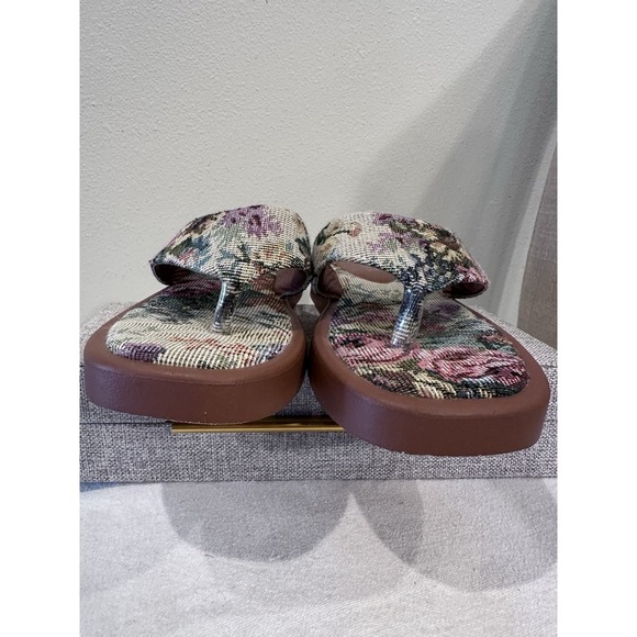 Women's Cider Fabric Tapestry Flip Flop Sandals Cottagecore Y2K Momcore Siren - Picture 9 of 11